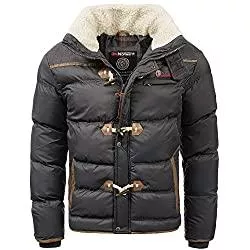 Geographical Norway Jacken Geographical Norway Herren Steppjacke Winterjacke S - 7XL – Gefütterter Warmer Anorak - Outdoor Jacke für den Winter/Herbst im Bundle mit UD Beanie