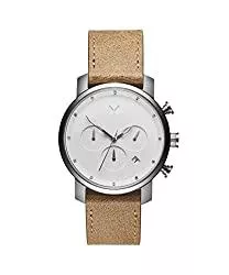 MVMT Uhren MVMT Analog Quarzuhr für Herren mit Beiges Lederarmband - D-MC02-WT