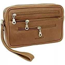 Ledershop24 Taschen & Rucksäcke Branco Business Herren Handgelenktasche Herrentasche Damen Tasche Leder schwarz | braun | natur - sehr hochwertig