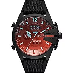 Diesel Uhren Diesel Herren Mega Chief Anadigi, 51 mm Gehäusegröße, Edelstahluhr