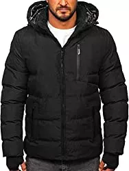 BOLF Jacken BOLF Herren Winterjacke Steppjacke Sportjacke Daunenjacke Puffer Jacket Kapuze Stehkragen Warm Gefüttert Gepolstert Wasserabweisend Winddicht Outdoor Casual Style Street Look 4D4