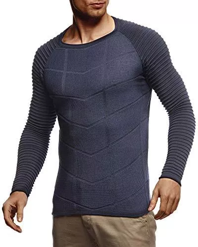 Leif Nelson Pullover & Strickmode Leif Nelson Herren Pullover Warmer Strickpullover mit Rundhals-Ausschnitt Winterpullover für Männer Pulli für Winter LN2120