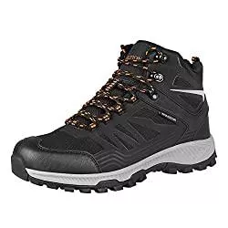 GRITION Sneaker & Sportschuhe GRITION Wanderschuhe Winterschuhe Herren wasserdichte High-Top Arbeitsschuhe, Warm Gefütterte Bequeme Trekkingschuhe Maenner Outdoor Trail Stiefel
