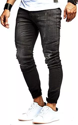 Leif Nelson Jeans Leif Nelson Herren Jeans Hose Stretch Slim Fit Denim Blaue Lange Schwarze Jeanshose für Männer Jungen weiße Freizeithose Schwarze Cargo Chino Sommer Winter Basic LN9920N