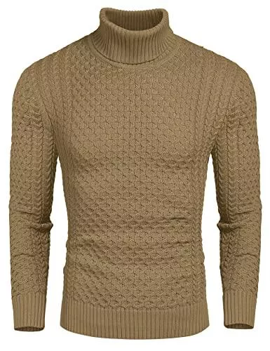 COOFANDY Pullover & Strickmode COOFANDY Pullover für Herren Rollkragenpullover Strickpullover Rollkragen Longsleeve Sweater Freizeit Männer Pullover Winter Warm Oberteile