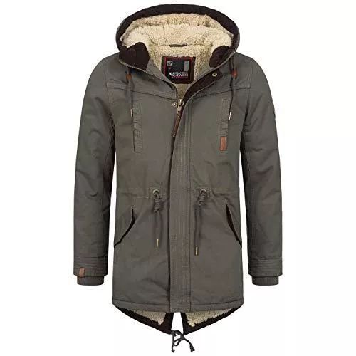 ALESSANDRO SALVARINI Jacken A. Salvarini warme Herren Designer Winter Parka Teddyfell gefüttert Winterjacke