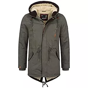 ALESSANDRO SALVARINI Jacken A. Salvarini warme Herren Designer Winter Parka Teddyfell gefüttert Winterjacke