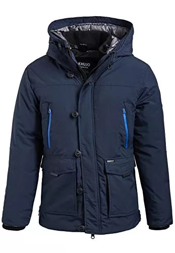 khujo Jacken khujo Herren Winterjacke JODOKUS Warmer Anorak mit innenliegendem Strickkragen
