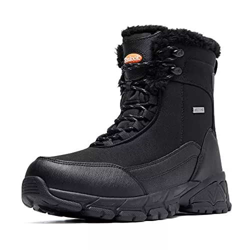 SHULOOK Stiefel SHULOOK Winterstiefel Herren Wasserdicht Warm Gefüttert Schneestiefel Winterschuhe Herren rutschfeste Hohe Wanderschuhe Herren Outdoor Schuhe Herren Winter für Wandern Arbeiten Camping