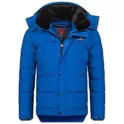 Höhenhorn Jacken Höhenhorn Adamelo Herren Winter Jacke Quilted Steppjacke Gefüttert Winterjacke mit Abnehmbarem Kunstfellkragen