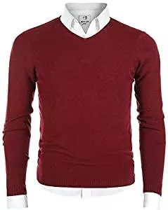 MOCOTONO Pullover & Strickmode MOCOTONO Herren Pullover V-Ausschnitt Langarmshirt Männer Strickpullover