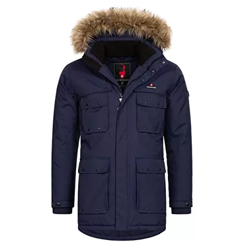Höhenhorn Jacken Höhenhorn Arpiglias Herren Winter Jacke Parka Parker mit Kunstfell Gefüttert
