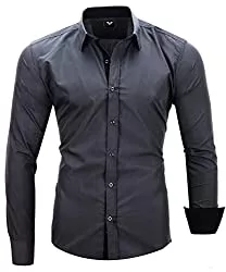 Kayhan Hemden Kayhan Twoface Herren Hemden Herren-Hemd Slim-Fit Herrenhemden Langarm-Hemden Männer Freizeit-Hemd Business