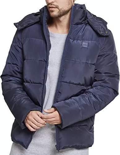 Urban Classics Jacken Urban Classics Herren Jacke Daunenjacke Hooded Puffer Jacket Winterjacke, Steppjacke gefüttert mit abnehmbarer Kapuze in vielen Farben, Größen S - 5XL