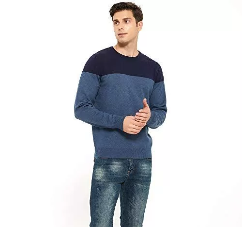 ZLUXURQ Pullover & Strickmode ZLUXURQ Herren Langarm-Pullover mit Rundhalsausschnitt, weicher, thermischer Strickpullover