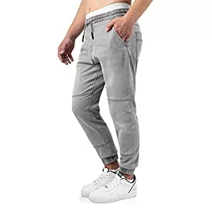 Indicode Hosen Indicode Oltjon lässige Bequeme Freizeithose in Jeansoptik mit elastischem Bund und Zugband in 3 Farben