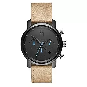 MVMT Uhren MVMT Analog Quarzuhr für Herren mit Beiges Lederarmband - D-MC02-GML