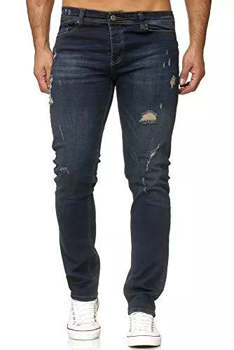Reslad Jeans Reslad Jeans Herren Destroyed Look Slim Fit Denim Strech Jeans-Hose RS-2062