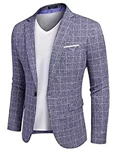 COOFANDY Blazer COOFANDY Herren Sakko Sportlich Freizeit Blazer Regular Fit Anzug Lässig