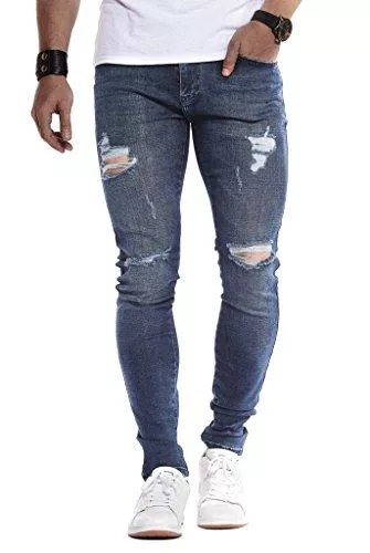 Leif Nelson Jeans Leif Nelson Herren Jeans Hose Slim Fit Denim Blaue graue Lange Jeanshose für Männer Coole Jungen weiße Stretch Freizeithose Schwarze Cargo Chino Sommer Winter Basic LN9150