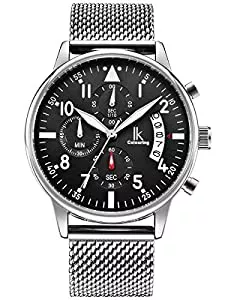 Alienwork Uhren Alienwork IK Armbanduhr Herren Damen Chronograph Mesh-Armband