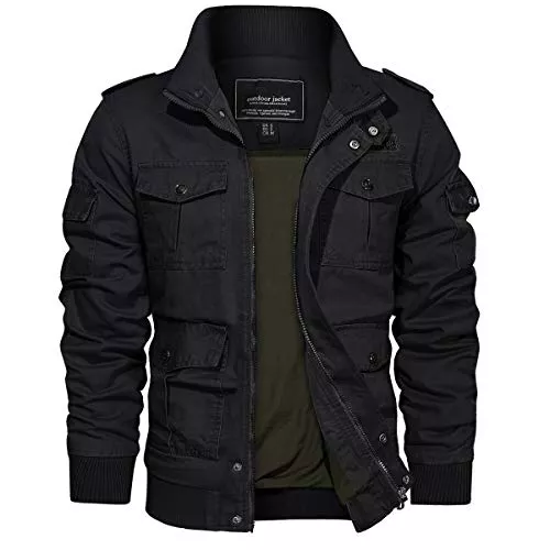 EKLENTSON Jacken EKLENTSON Herren Arbeitsjacke Workwear Übergangsjacke Cargo Jacke mit Vielen Taschen