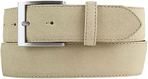 BELTINGER Gürtel BELTINGER Hochwertiger Gürtel mit Edelstahl-Gürtelschnalle aus Veloursleder 4 cm | Velour-Ledergürtel für Damen Herren 40mm | Wildleder-Gürtel 4cm