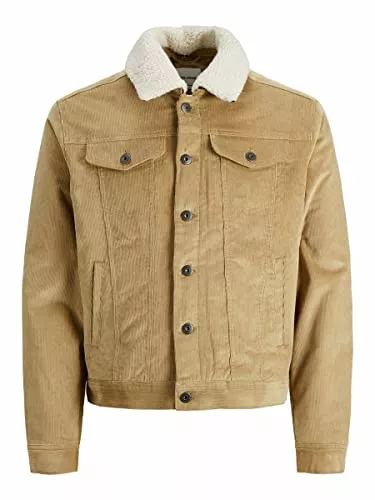 JACK & JONES Jacken JACK & JONES Herren Jjialvin Jjsherpa Corduroy AKM Sn Cordjacke