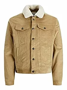 JACK & JONES Jacken JACK & JONES Herren Jjialvin Jjsherpa Corduroy AKM Sn Cordjacke