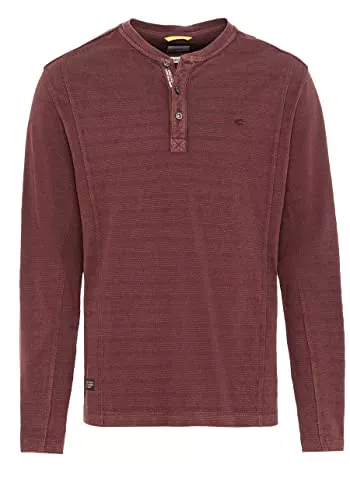 camel active Langarmshirts camel active Hanley Shirt Langarm Rundhals Struktur rot