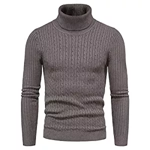 CELANDA Pullover & Strickmode CELANDA Herren Strickpullover Warme Winter Rollkragenpullover Freizeit Slim Fit Basic Sweatshirt Kuschelige Baumwolle Longsleeve Pullover Solid für Männer Sweatshirt