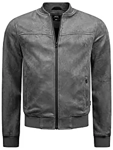 Indicode Jacken Indicode Herren Ibon Velours-Kunstleder Jacke | Herrenjacke Wildleder-Look für Männer