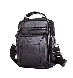 ARKTOS Taschen & Rucksäcke Nefli Herren Echtleder Umhängetasche Messenger Crossbody Tasche Fits 7.9 Inch Tablet für Business Büro Arbeit Schule