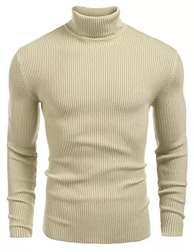 COOFANDY Pullover & Strickmode COOFANDY Herren Rollkragen Pullover Langarmshirt Feinstrick Sweater Rollkragen Freizeit Slim fit Basic Männer Pullover