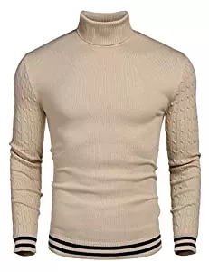 COOFANDY Pullover & Strickmode COOFANDY Rollkragenpullover Herren Feinstrick Warme Basic Turtleneck Langarmshirt Freizeit Slim fit Sweatshirt Halbkragen Pullover