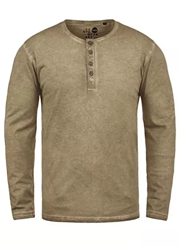 !Solid Langarmshirts !Solid SDTimur Herren Longsleeve Langarmshirt Shirt mit Grandad-Ausschnitt