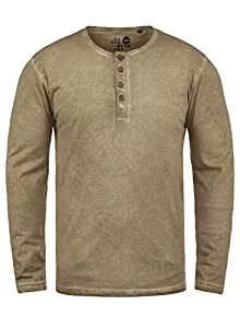 !Solid Langarmshirts !Solid SDTimur Herren Longsleeve Langarmshirt Shirt mit Grandad-Ausschnitt