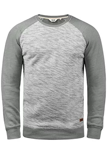 !Solid Pullover & Strickmode !Solid SDFlocker Herren Sweatshirt Pullover Flocksweat Pulli mit Rundhalsausschnitt