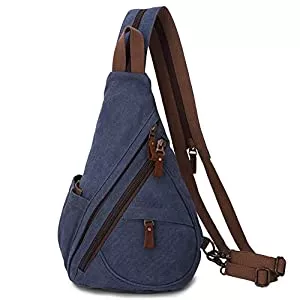 VARLIVOO Taschen & Rucksäcke VARLIVOO Retro Herren Sling Bag Damen Crossbody Bag Umhängetaschen Schultertasche Wandern Reisen Camping Radfahren Bergsteigen Schule Segeltuch Sling Rucksack
