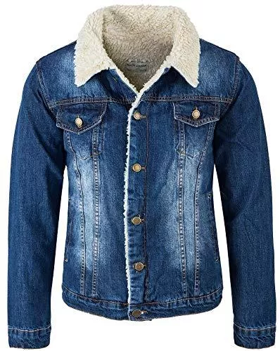 Rock Creek Jacken Rock Creek Herren Jeansjacke Teddyfutter Warm