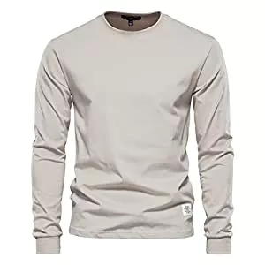 Generic Langarmshirts Tshirt Herren, Langarmshirt Herren Henley Shirt Einfarbig T Shirt Casual Tshirt Herren Sweatshirt Ohne Kapuze Sport Fitness T-Shirt KnöPfe T Shirt Herren Kragenlos Hemden Hemd Herren