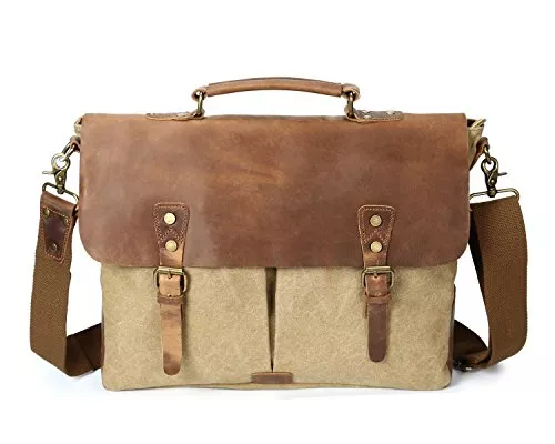 ZSR-haohai Taschen & Rucksäcke Herren Umhängetasche Retro Crazy Horseskin Bag Crossbody Tasche Laptop-Tasche