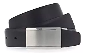 Vanzetti Gürtel Vanzetti Herren Leder Gürtel Belt Ledergürtel bombiert schwarz 35 mm Herrengürtel
