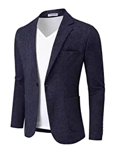 ThinkSTEM Blazer ThinkSTEM Herren Sakko Sportlich Slim Fit Männer Blazer Modern Freizeit Leichte Jackett