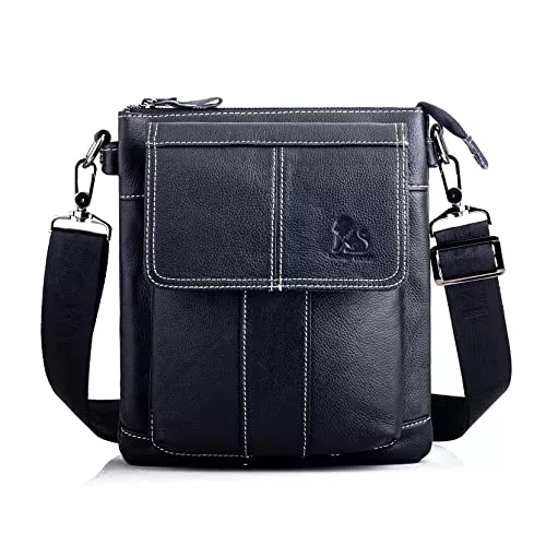 LOONGYOON Taschen & Rucksäcke LOONGYOON Business Herren-Umhängetasche Lässige Mode Leder Crossbody Tasche Multi-Tasche Tragbare Reisetasche Kleiner Rucksack