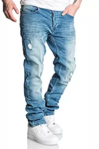 Amaci&amp;Sons Jeans Amaci&amp;Sons Herren Destroyed Jeans Regular Slim Denim Basic Hose 7978D