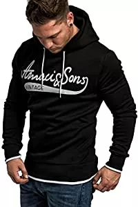 Amaci&Sons Kapuzenpullover Amaci&Sons Herren Basic Kapuzenpullover Sweatjacke Pullover Hoodie Sweatshirt 4062