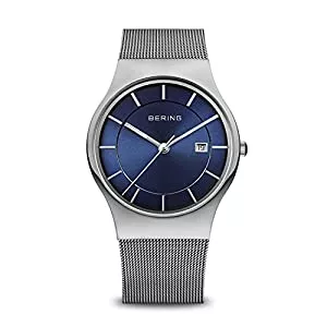 BERING Uhren BERING Herren Analog Quarz Classic Collection Armbanduhr mit Edelstahl Armband und Saphirglas