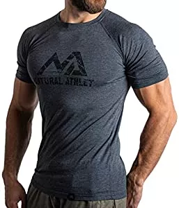 Natural Athlet T-Shirts Natural Athlet Slim-Fit Fitness Tshirt für Herren - Langes schnelltrocknendes Gym T-Shirt - Bodybuilding, Krafttaining und Sport
