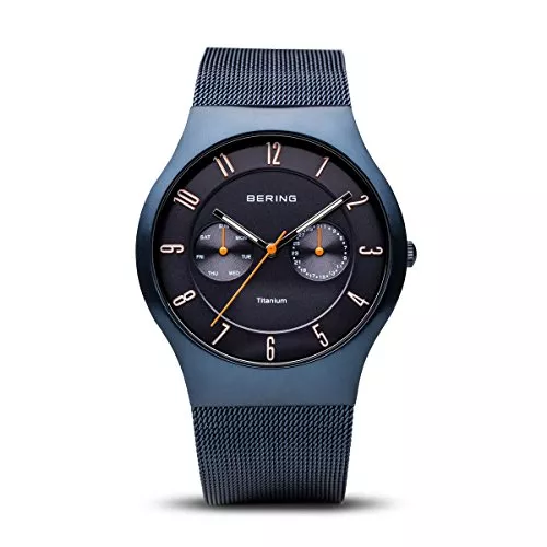 BERING Uhren BERING Herren Analog Quarz Titanium Collection Armbanduhr mit Edelstahl Armband und Saphirglas